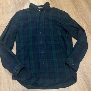 L.L. Bean Flannel/Button-Down Plaid Men’s Shirt